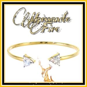 👑NEW! AUTH MOISSANITE FIRE 7.7CTTW TRILLION BRCLT👑